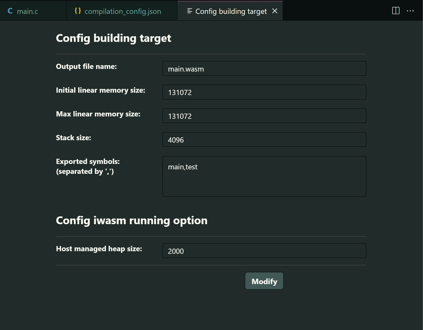 config building target config building target